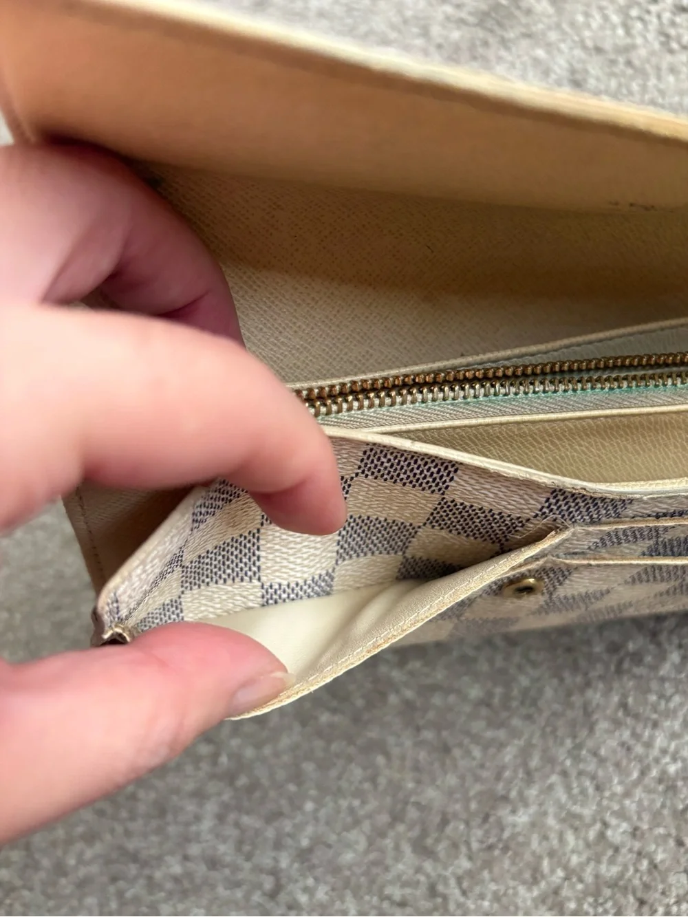 Authentic Louis Vuitton Portefeuille  Damier Azur Wallet